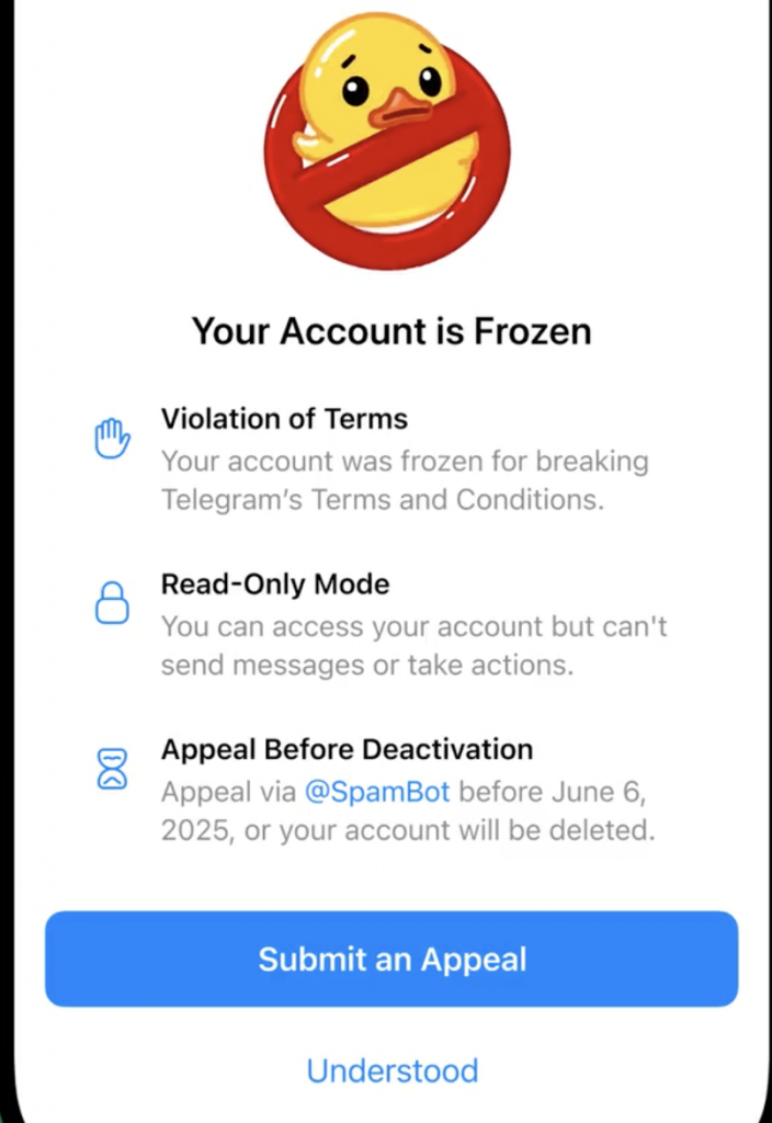 Telegram Blog：被冻结账户现可申诉解封-博彩策略论坛-博彩社区-博彩论坛